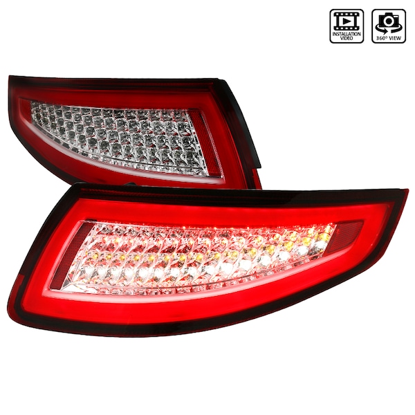 Spec-D Tuning 05-08 Porsche 997 911 LED Red Tail Light LT-91105RLED-TM - main